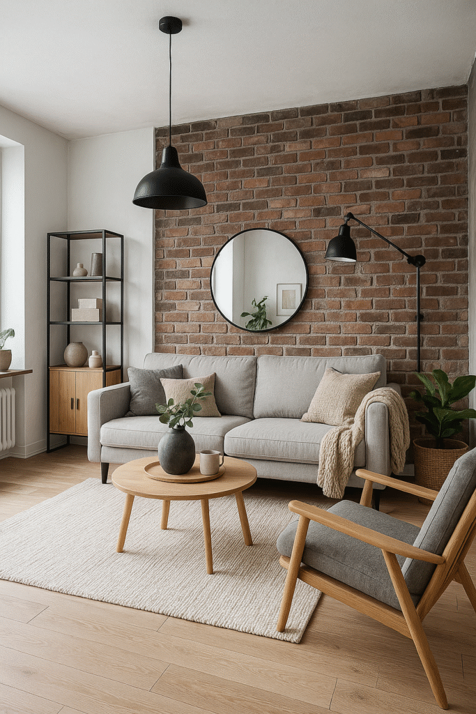 Przestrzeń łącząca styl skandynawski i industrialny – jasna, ale z pazurem