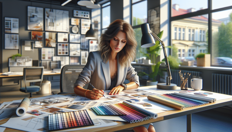 Architekt wnętrz w Warszawie przy pracy