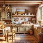 Kuchnia w stylu prowansalskim z drewnianymi meblami