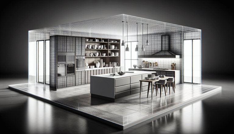 Nowoczesna kuchnia z wyspą w stylu minimalistycznym.